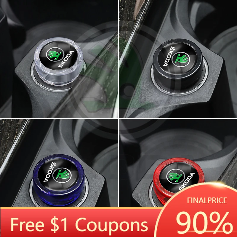 

For Skoda Car Lighter Plug Cover Dustproof Plug Fire Missile Button Decorations Cap Automotive Vehicles Cigarette Lighter Covers