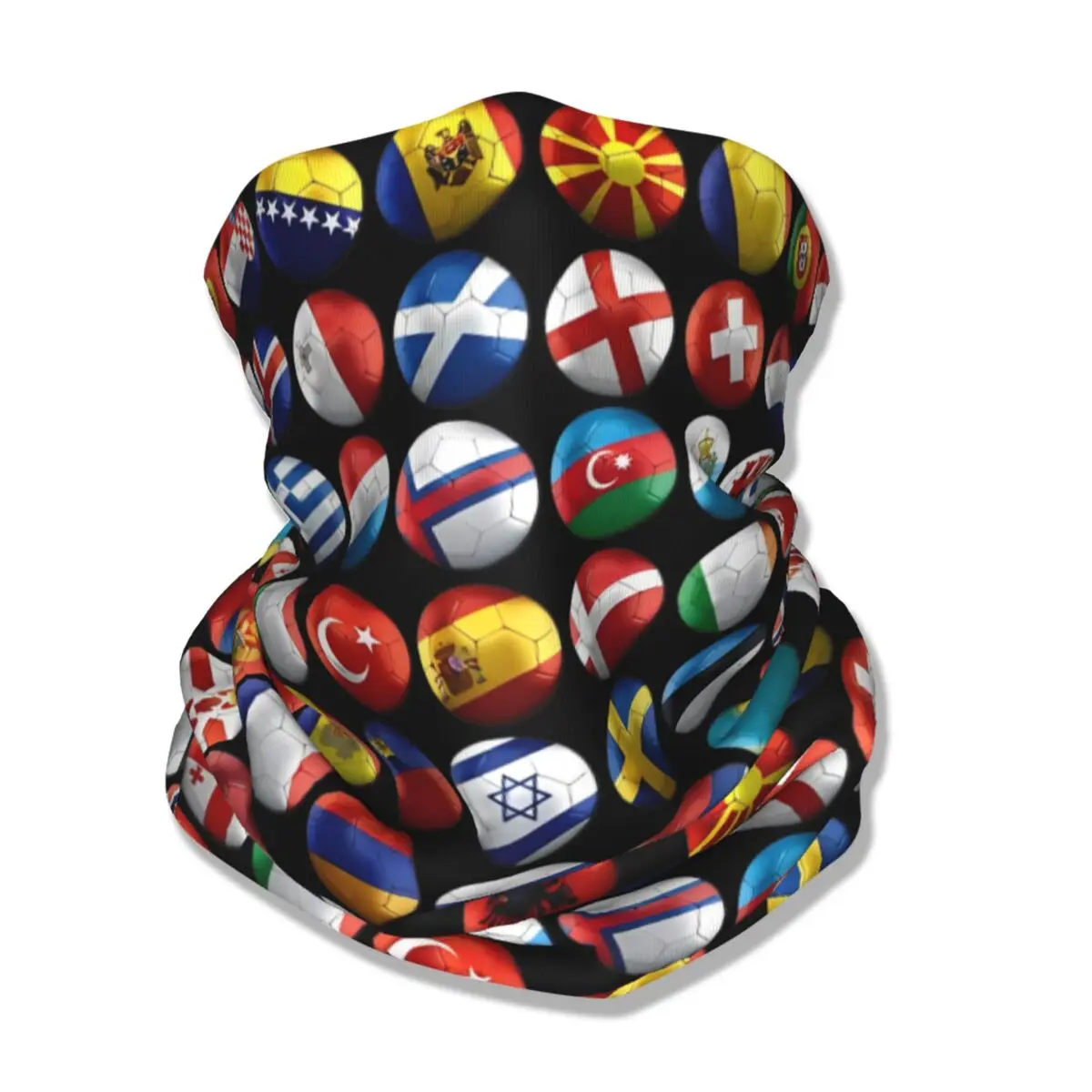 Football Countries Flag Bandana Neck Cover Printed Wrap Scarf Multifunctional Headwear Riding Unisex Adult Breathable