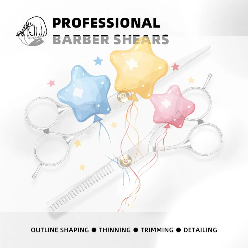 2pcs Professional Hairdressing Haircut Scissors Barber Shop Hairdresser's Cutting Thinning Tools High Quality Salon Set