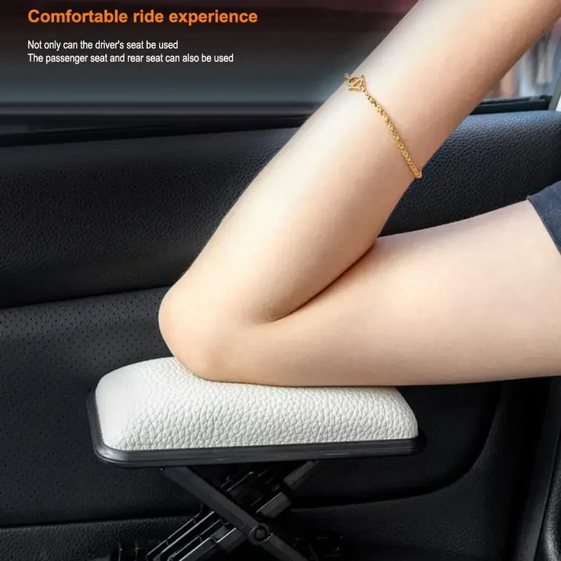 Universal Car Armrest Support Adjustable Height Car Armrest Left Elbow Support Pad Anti-Fatigue Car Door Armrest Rest Pad