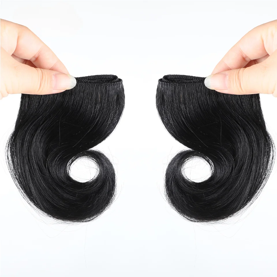 Mèches Brésiliennes Naturelles Remy Body Wave, Cheveux Courts, Noirs, Noirs, Sombres, Lisses, Bon Marché, Un Paquet, 10 Pièces