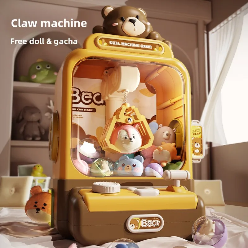 Children's Toy Grabbing Machine Household Clip Doll Electric Clip Small Doll Egg Twister Mini