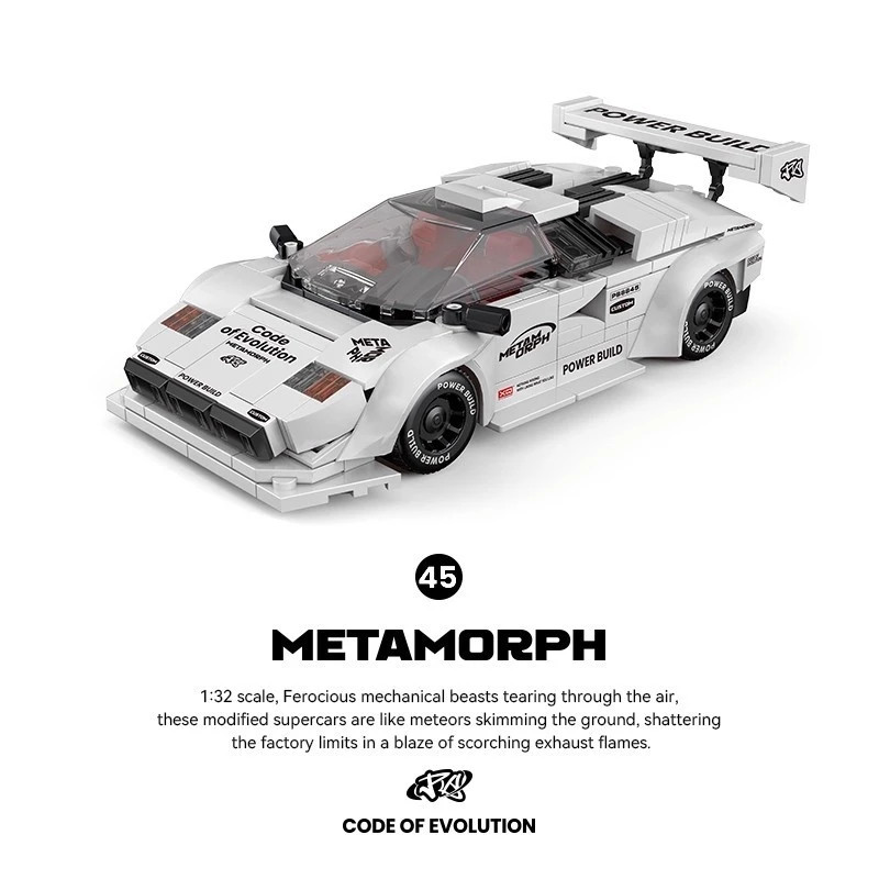 Klocki Konstrukcyjne Klasyczny Model Sportowego Samochodu Zestaw do Składania Dekoracja Ozdoba Zabawka Dla Nastolatków Mężczyzn Miłośników Samochodów Dekoracja Biurka Prezent Urodzinowy