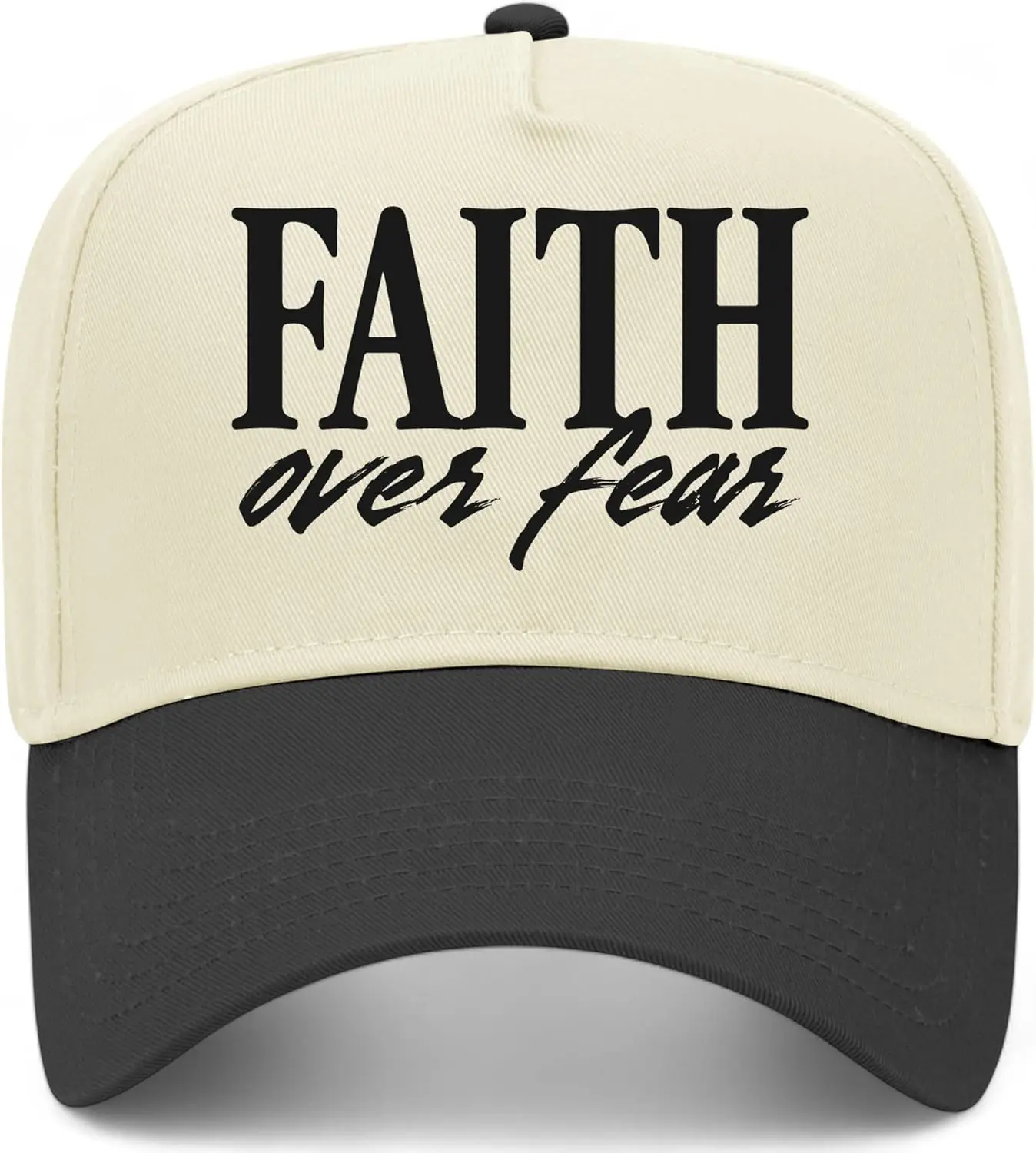

Faith Over Fear Vintage Trucker Hat | Premium Snapback Baseball Hat for Men & Women