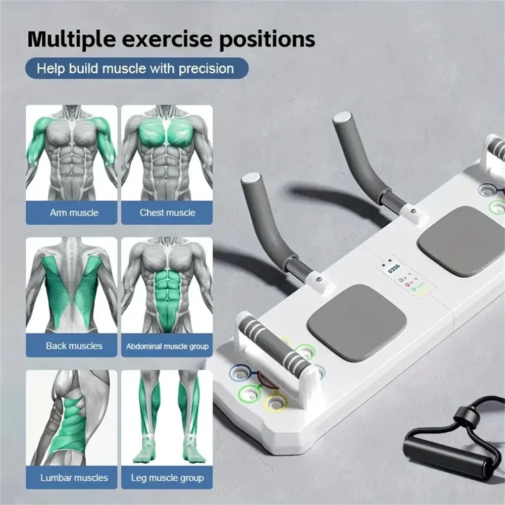 حامل رفع، مدرب دعم مسطح، الصدر والبطن متعدد الوظائف ثلاثة في واحد مع مؤقت معدات اللياقة البدنية المنزلية