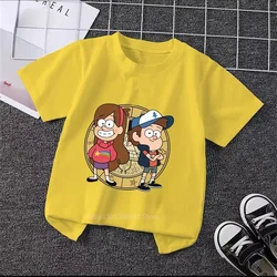 T-shirt A tema Gravity Falls per ragazzi e ragazze-cartoni vibranti, tessuto confortevole, un regalo di compleanno che sarà amato