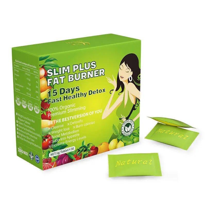 

Slim Plus Fat Burner Detox Tablets Glutathione Tablets Candy Turmeri 30 tablets