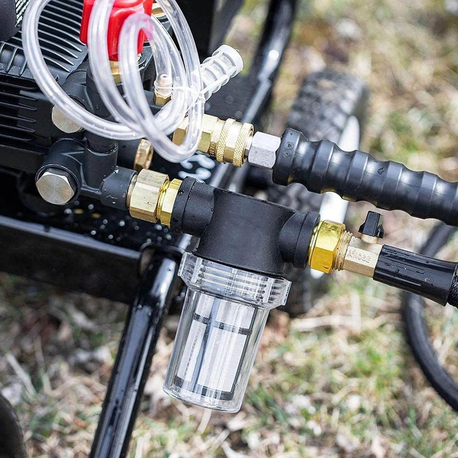 

Water Cleaner Pre-Filter Home Water Purifier 80 Mesh Screen Reusable Inline Filter Pump Strainer Leakproof in-Line Strainer