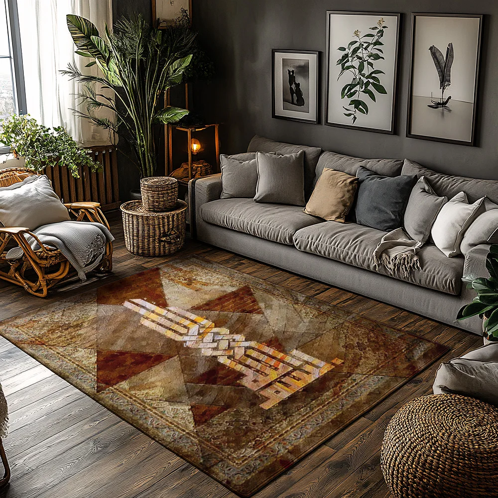 

Коврик для дома и улицы, моющийся, нескользящий, современный абстрактный, геометрический, ковер для гостиной, спальни, напольный коврик, домашний декор, легко чистится