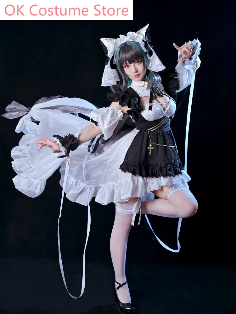 Azur lane cheshire derss cosplay traje cos jogo anime festa uniforme halloween jogar papel roupas