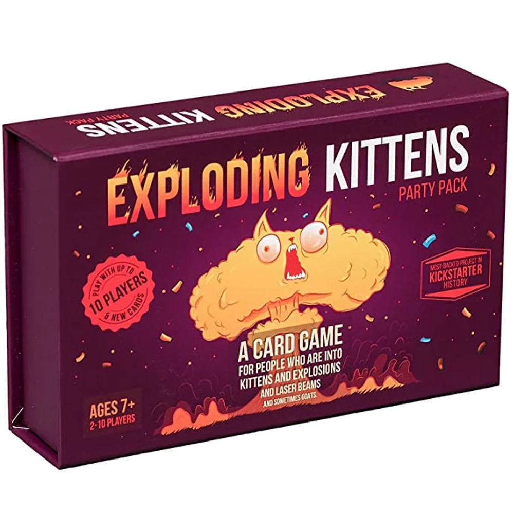 Explode Music Cat Party NSFW Kittens Card Game Imploding Streaking Barking Kitten Family Friendly Party Game Cards Board Game