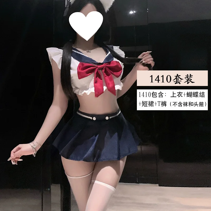Japanese Anime Schoolgirl Cosplay Costume Sexy Lingerie Student JK Uniform Roleplay Outfits Lolita Underwear Set Erotic Babydoll view 6