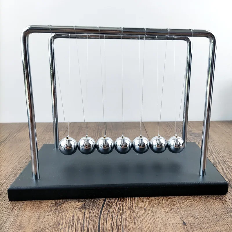 7 Beads Newtons Cradle Balance Balls Science Physics Gadget Desktop Decoration Kinetic Motion Toy for Home and Office Decoration