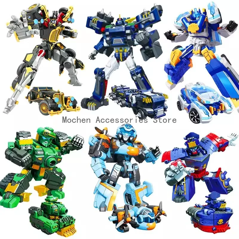 TOBOT LEON ROVER Transform Combined Mecha Robot Tobot Extension Vehicle Ornaments PARAGON CAPTAIN ZACK MAXIMUS V Figures Toys