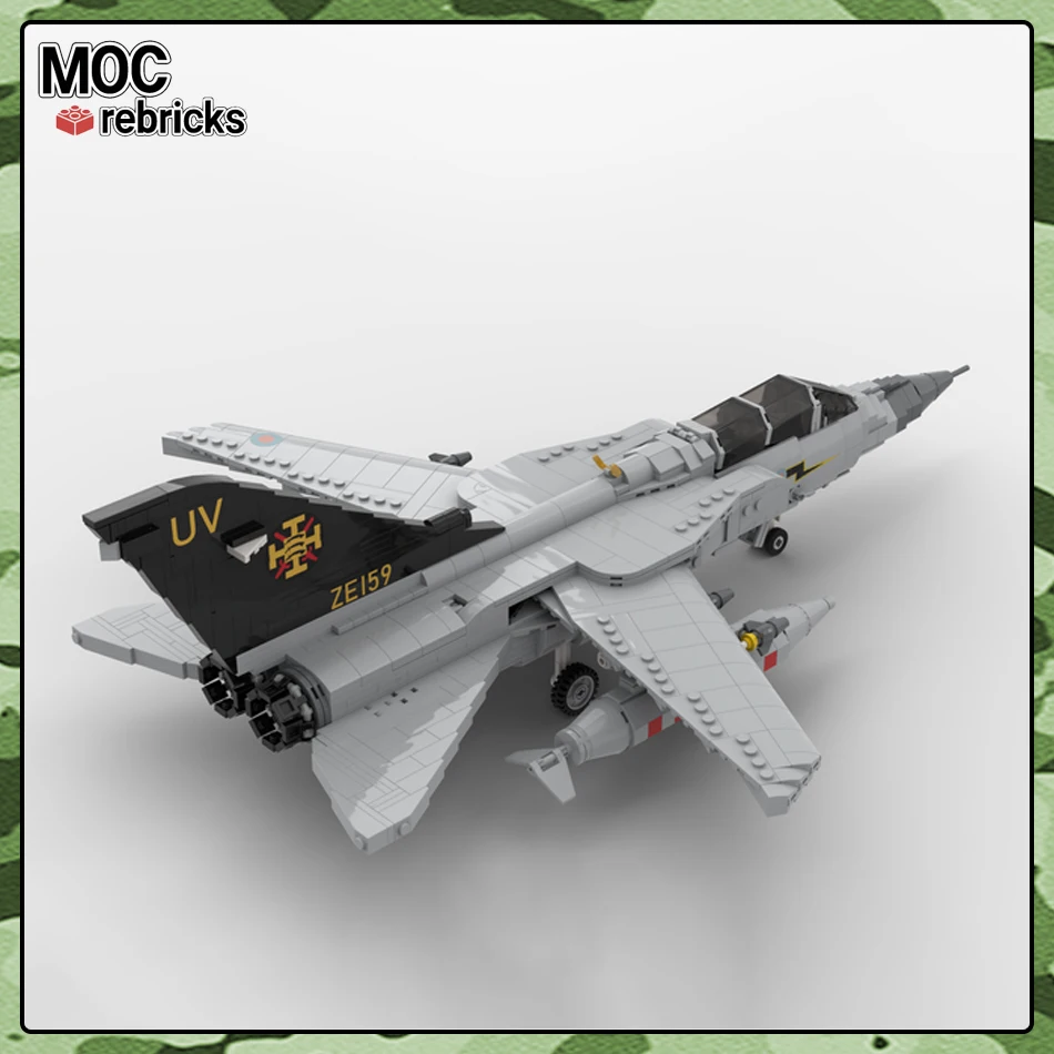 MOC Military Serie Panavia Tornado ADV F.3 Kämpfer Baustein Modell Bricks Sammlung DIY Spielzeug für Kind Weihnachten Geschenke