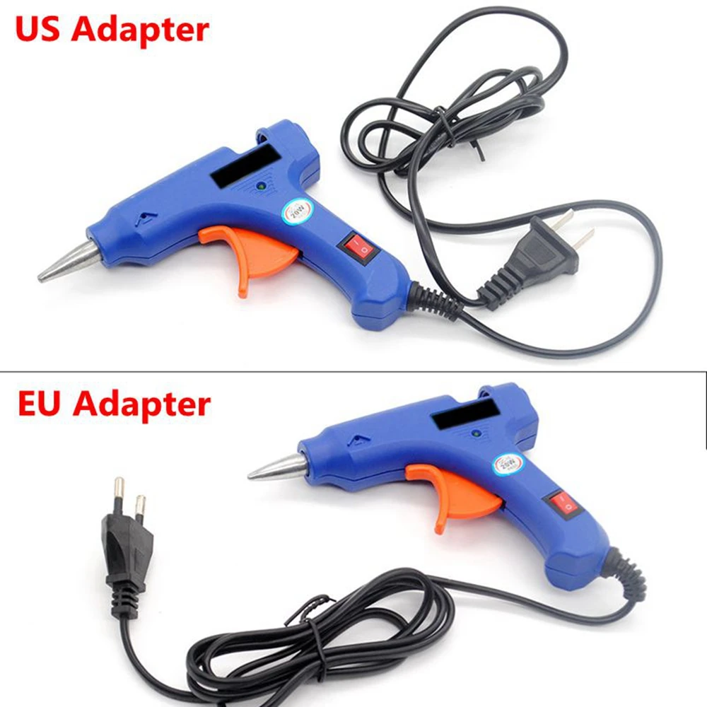 20W Hot Melt Glue Gun 7mm Glue Stick Industrial Mini Guns Thermo Electric Heat Temperature EU / US Plug / Power tool accessories