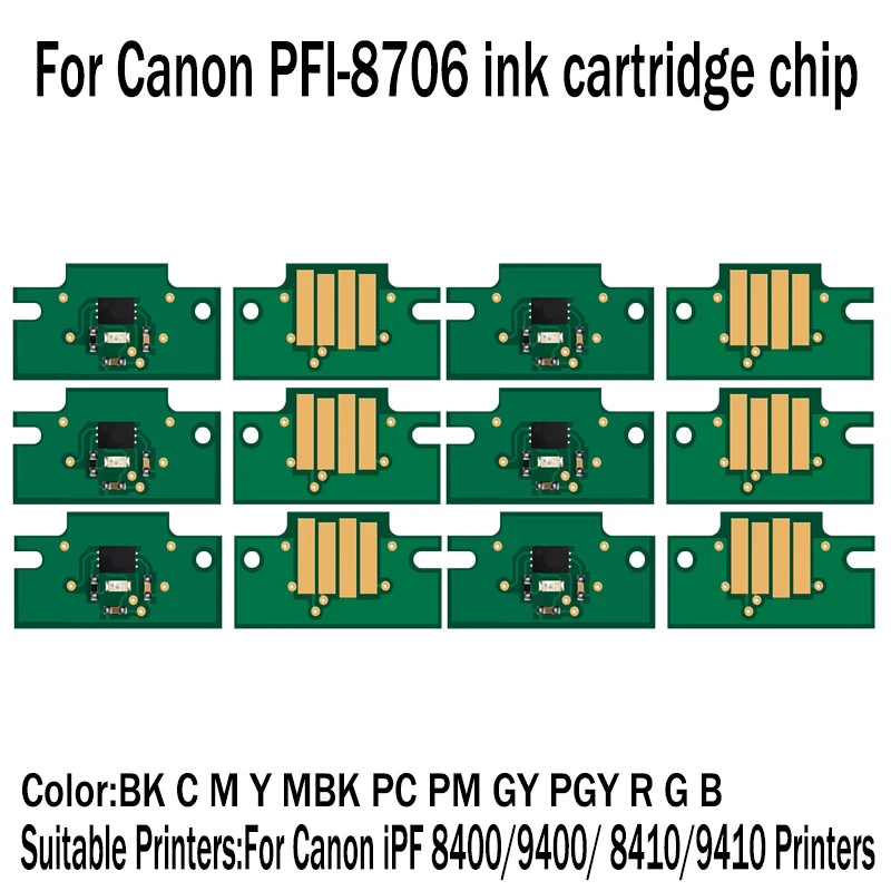 

Чип для чернильного картриджа Canon PFI-8706 (PFI 8706, pfi8706) для принтеров Canon iPF8400, iPF8410, iPF9400, iPF9410