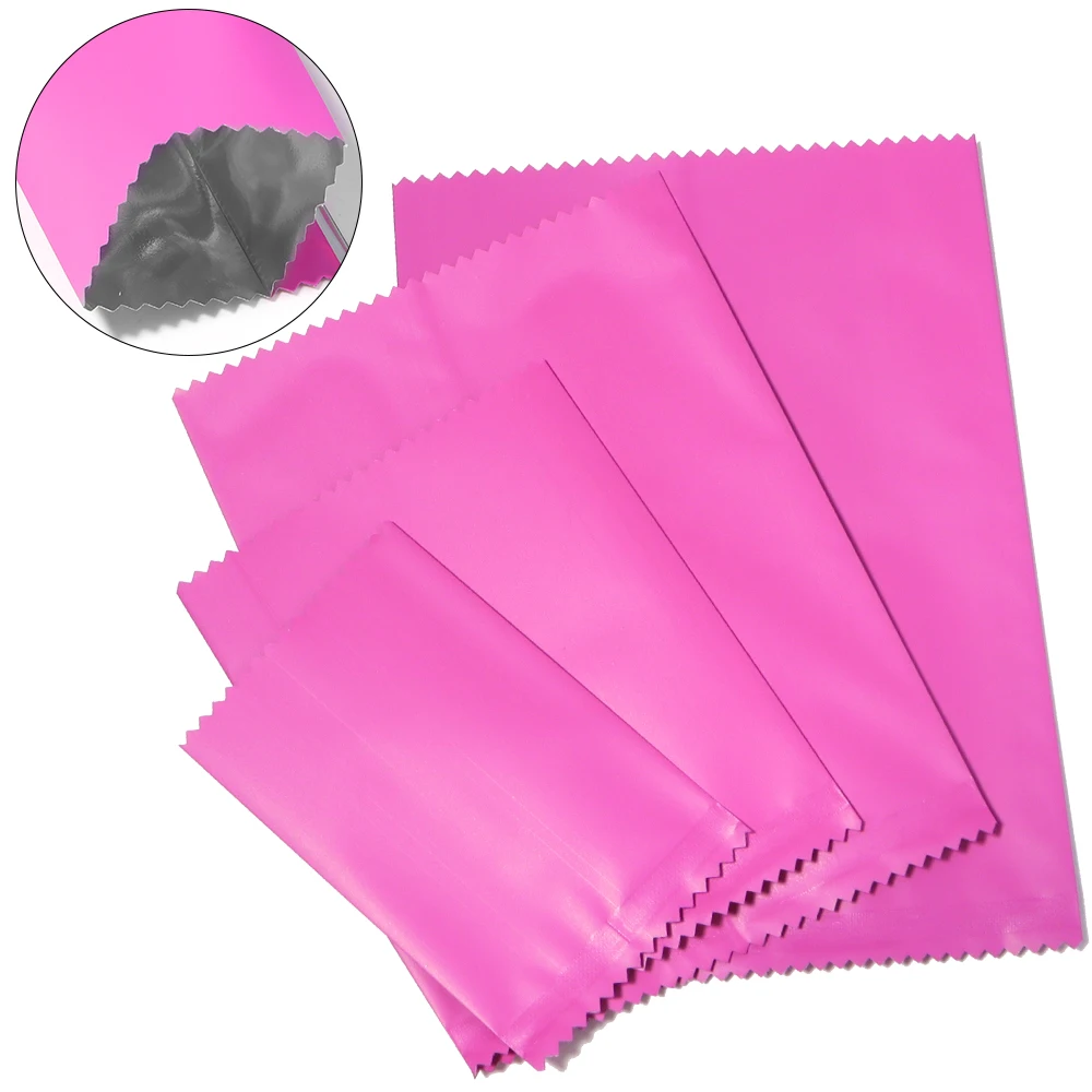 100 Stück Schmuckbeutel, einfarbige Aluminiumfolien-Überraschungstüten, neue leere Miniatur-Lebensmittel-Spielzeug-Überraschungstüten, DIY-Party-Geschenkverpackung – Detail 5