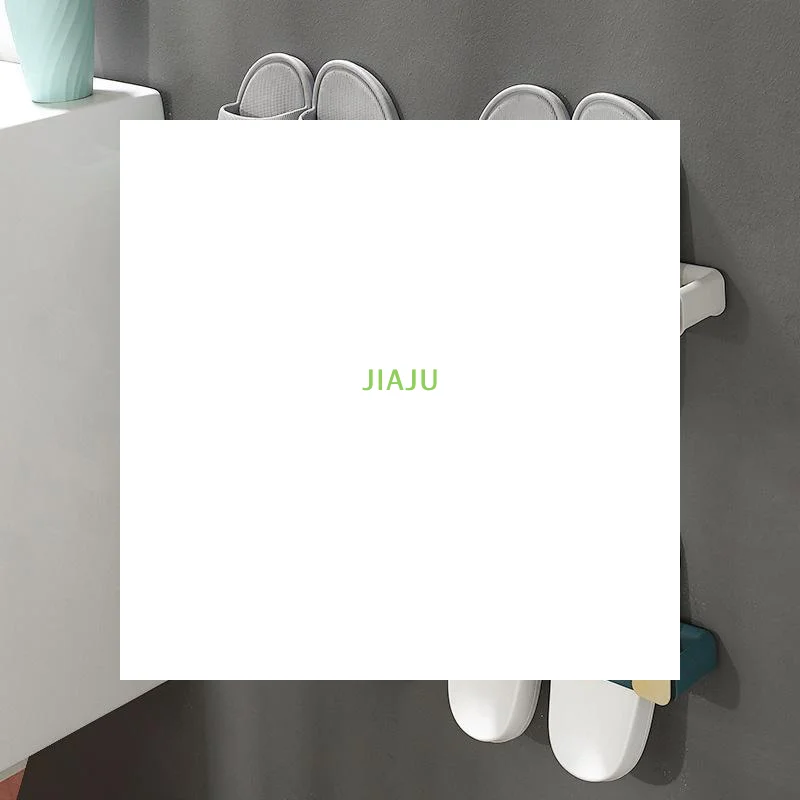 ~Bathroom Slipper Shelf No Punching Wall Mounted One Piece Shoe Rack Space Saving Shelf Bathroom Hanging
