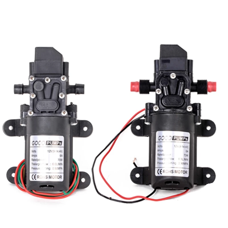 

1Pcs Automatic Flow Switch 6L/Min DC12V 70W 130PSI AUTO Diaphragm Water Pump Self Priming Pumps