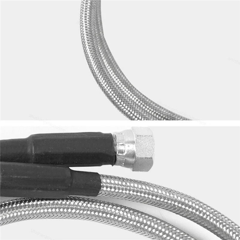 1Set Transmission Cooler Hose Lines SS-Braided 52 inch Length for TH350 700R4 TH400 4L60E 4L80E Gearbox Parts