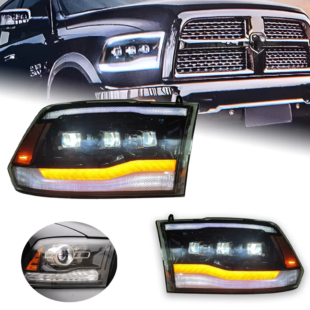 Headlight For Dodge RAM 1500 2500 LED Headlights 2013-2018 HeadLamp Car Styling DRL Signal Projector Lens Automotive Accessories