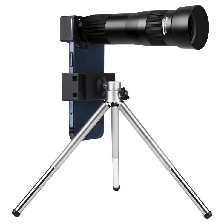 

Wholesale Newest 38X Mobile Phone Telephoto Lens Set Monocular Telescope With Tripod Smartphone Telephoto Lens