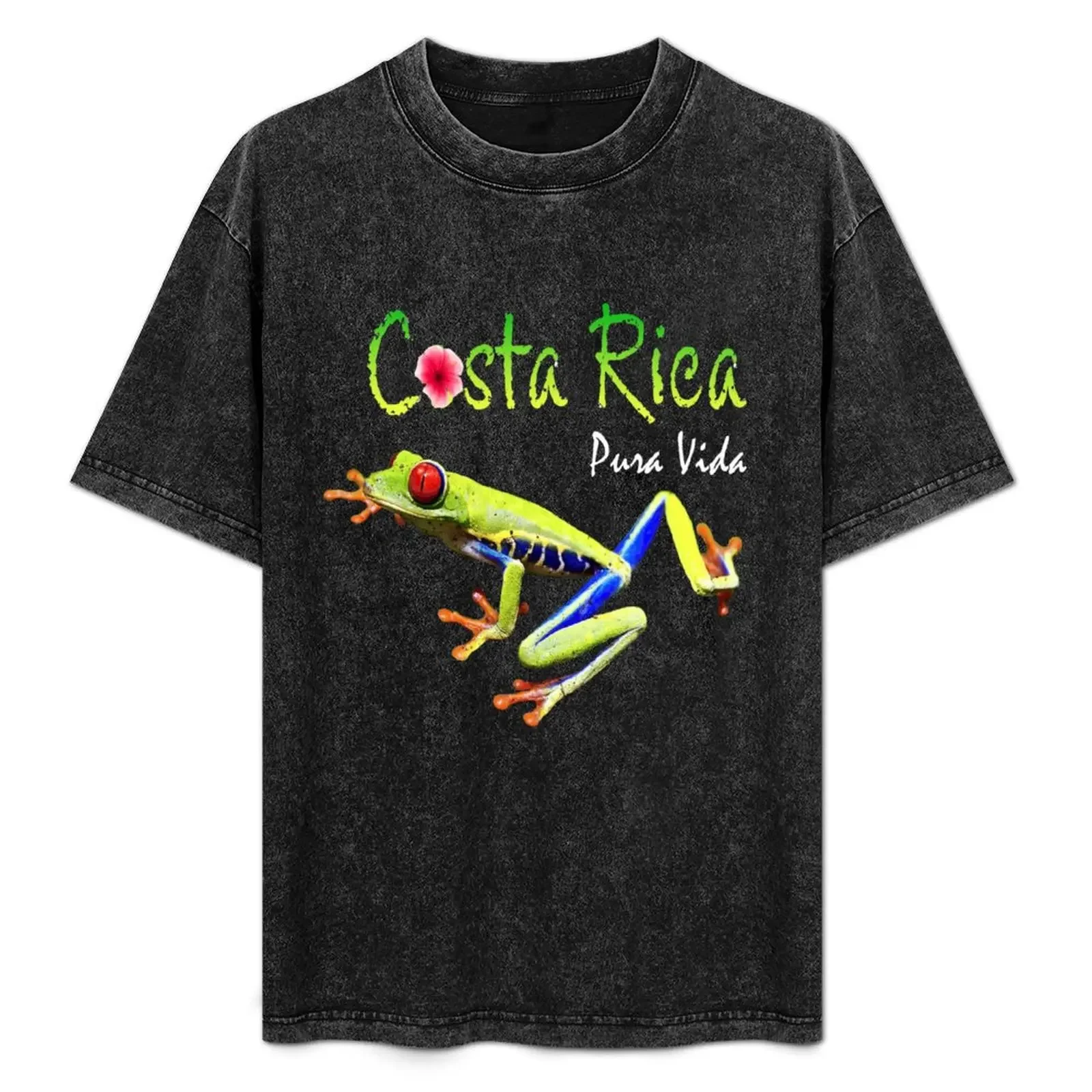 

Costa Rica Pura Vida Travel Souvenir Vacation Frog Nature T-Shirt boys whites black t shirts for men