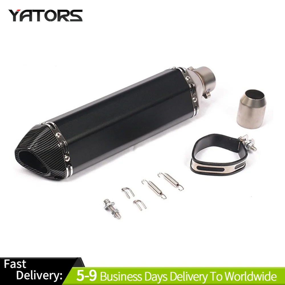 

Universal Hexagonal Exhaust Pipe for Motorcycle Car Modification Ninja 400 R3 ZX6R Yellow Dragon 600 Sports Car Accessorie