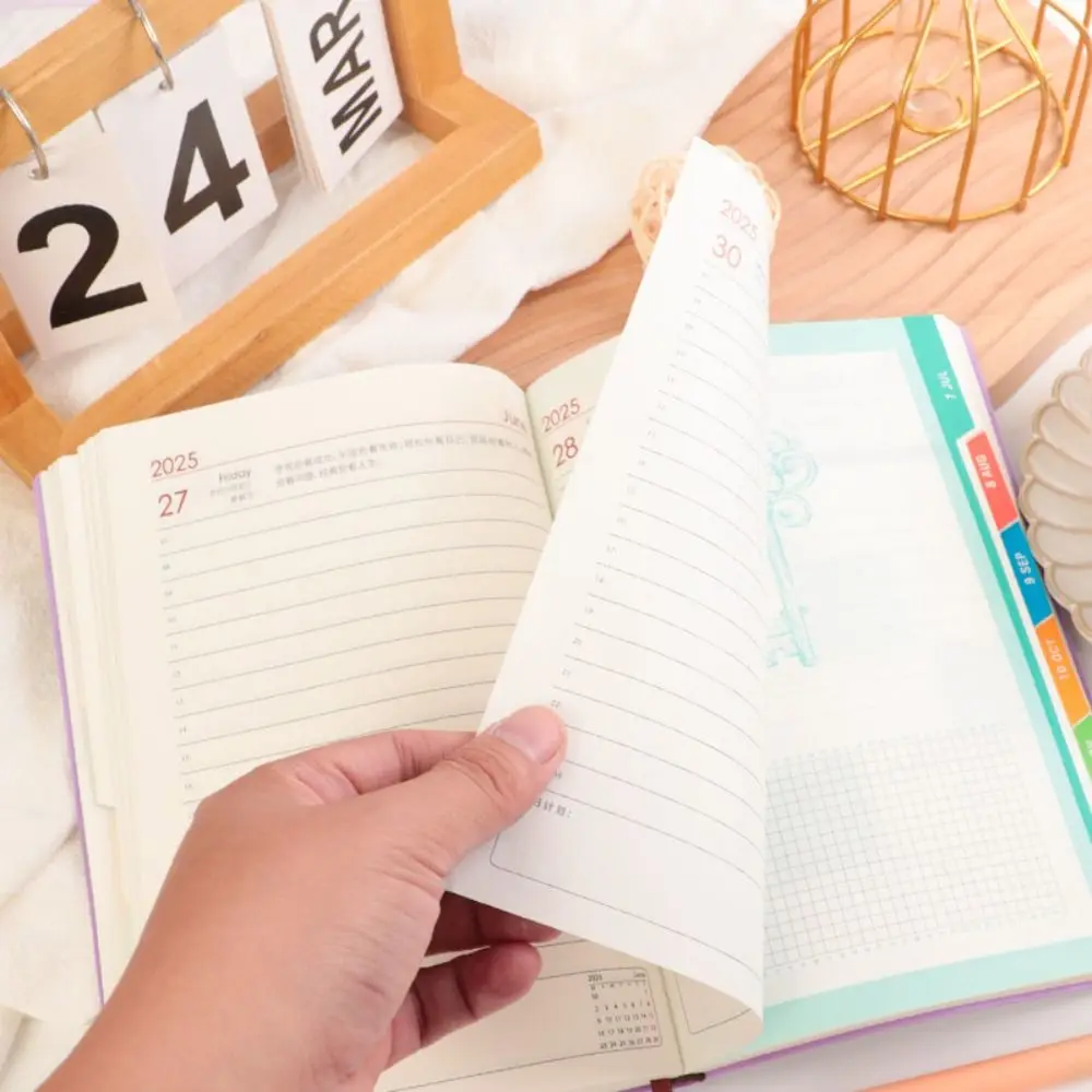 Thicken 2025 A5 Agenda Notebook To Do List Daily 2025 Planner Notebook Weekly Monthly PU Schedule Planner Notepad School Office