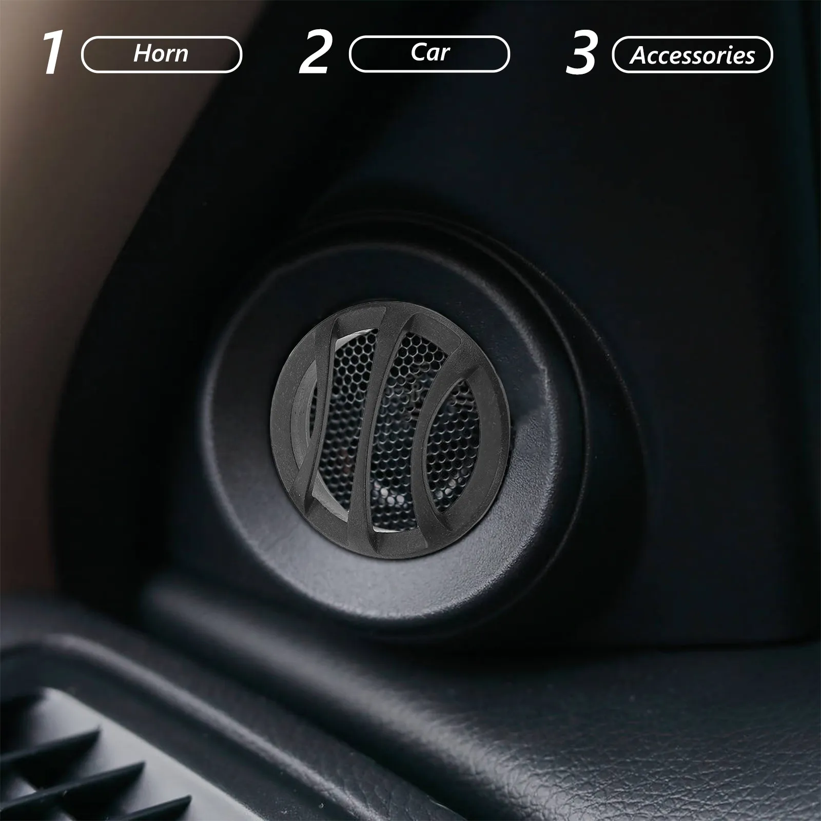 4Pcs Round Speaker Grill Cover 2 Inch Car Tweeter Mesh Protector Plastic Universal Audio Speaker Cover for Door Dash Mount