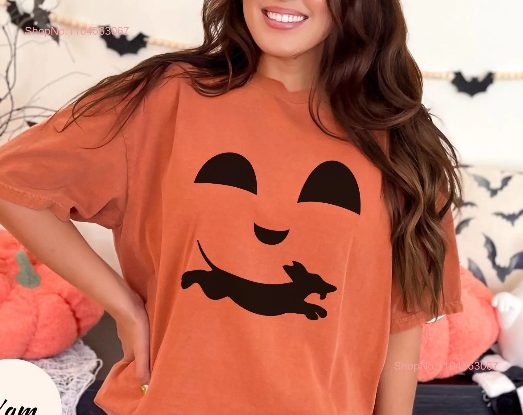 Wiener Dog Halloween Dachshund T Shirt Funny Pumpkin Doxie Mom Fall Weiner s Mama Birthday Spooky long or short sleeves