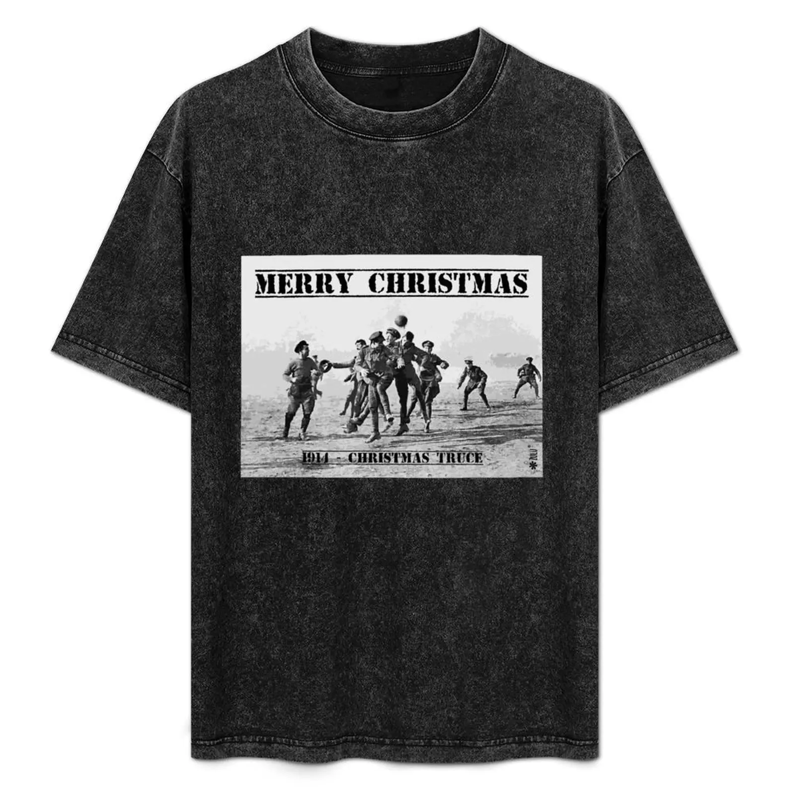

Christmas Truce T-Shirt Basic Solid Color Short Sleeve Cotton Top