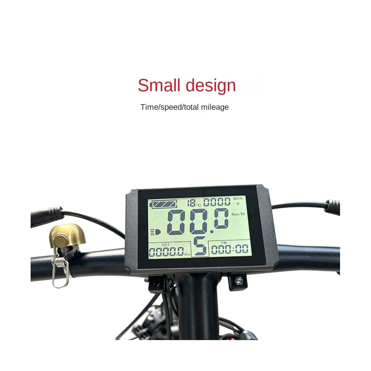 KT-LCD10H Display Ebike Meter with 5Pins Waterproof Plug 24V/36V/48V for KT Controller Kit Ebike Parts