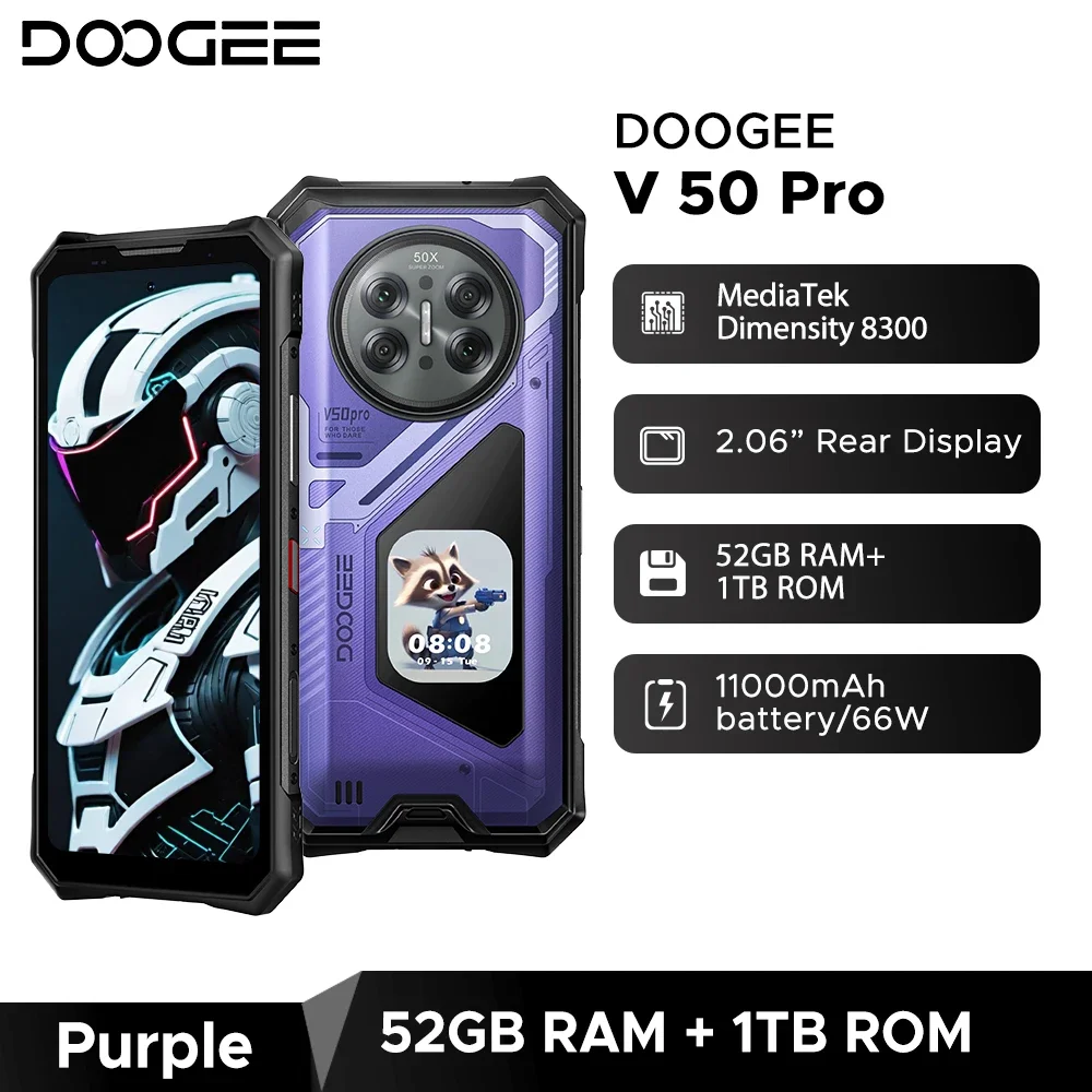 World Premiere DOOGEE V50 Pro 5G Rugged Phone 6.78\" FHD+