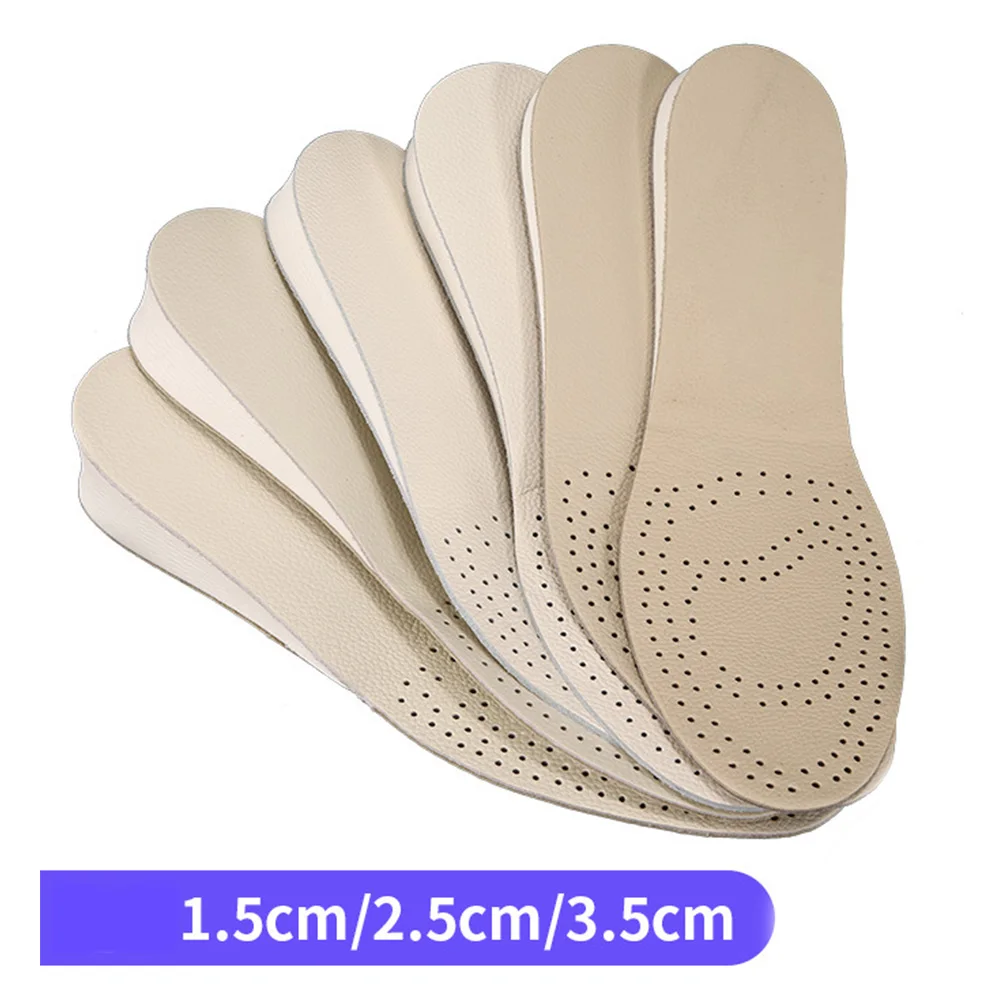 

Height Increase Insoles Beige EVA Comfortable Breathable Heel Pads Shoes Sneakers Boots Fits Most Invisible
