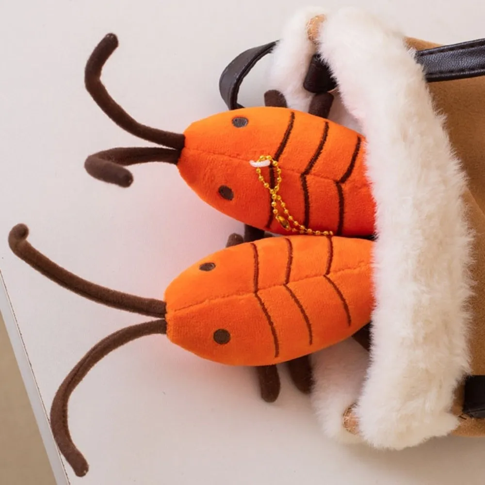 Stuffed Lobster Plush Pendant Funny Design Soft Shrimp Plush Toy Pendant Animal Cute Shrimp Plush Doll Keychain Kid Boys