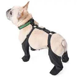 Scarpe per cani Stivali per cani regolabili impermeabili Scarpe da pioggia per animali domestici traspiranti per passeggiate all'aperto Protezione morbida per zampe di bulldog francese