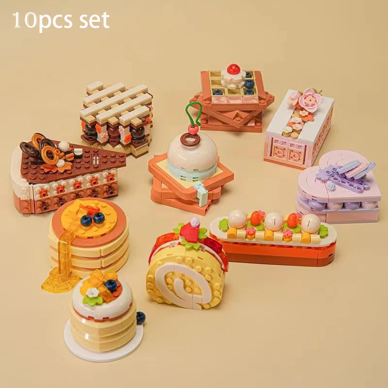 

French Alice Cake Building Blocks, Ideas City Afternoon Tea Dessert Model Bricks, DIY Adult Girl Birthday Gift Children Toys