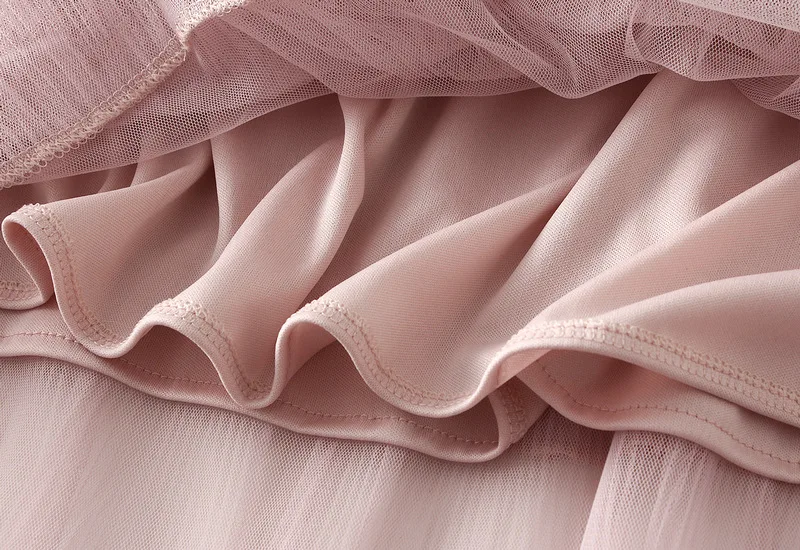 New Summer Korean Mesh Half Body MIDI Skirt Spring and Autumn Super Fairy Layered Cake Skirt Women's Knee Long Beach Skirt