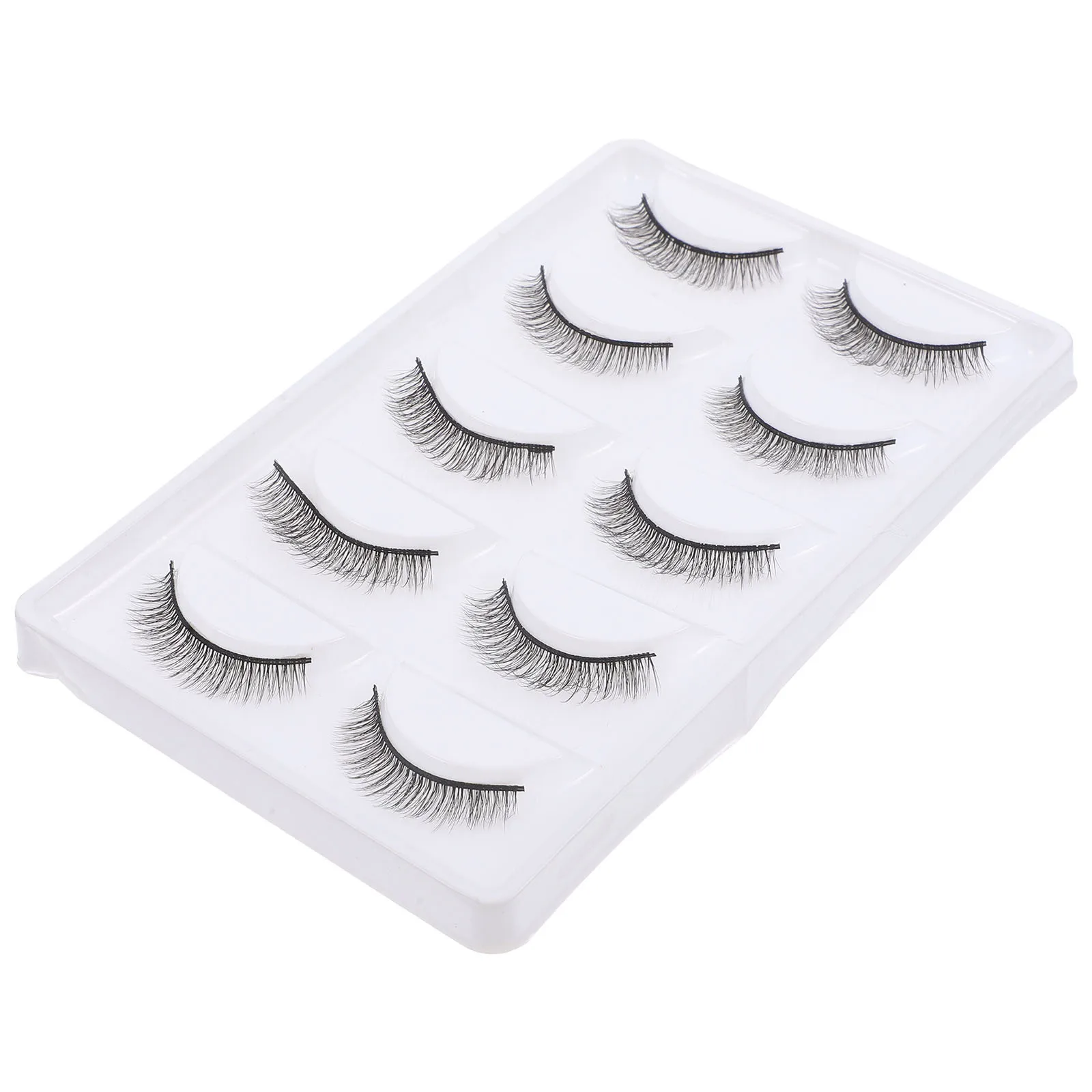 5 Pairs Eyelashes Long Natural Fiber Lashes For Wedding Party Long Eyelashes Daily Wear Makeup Tools