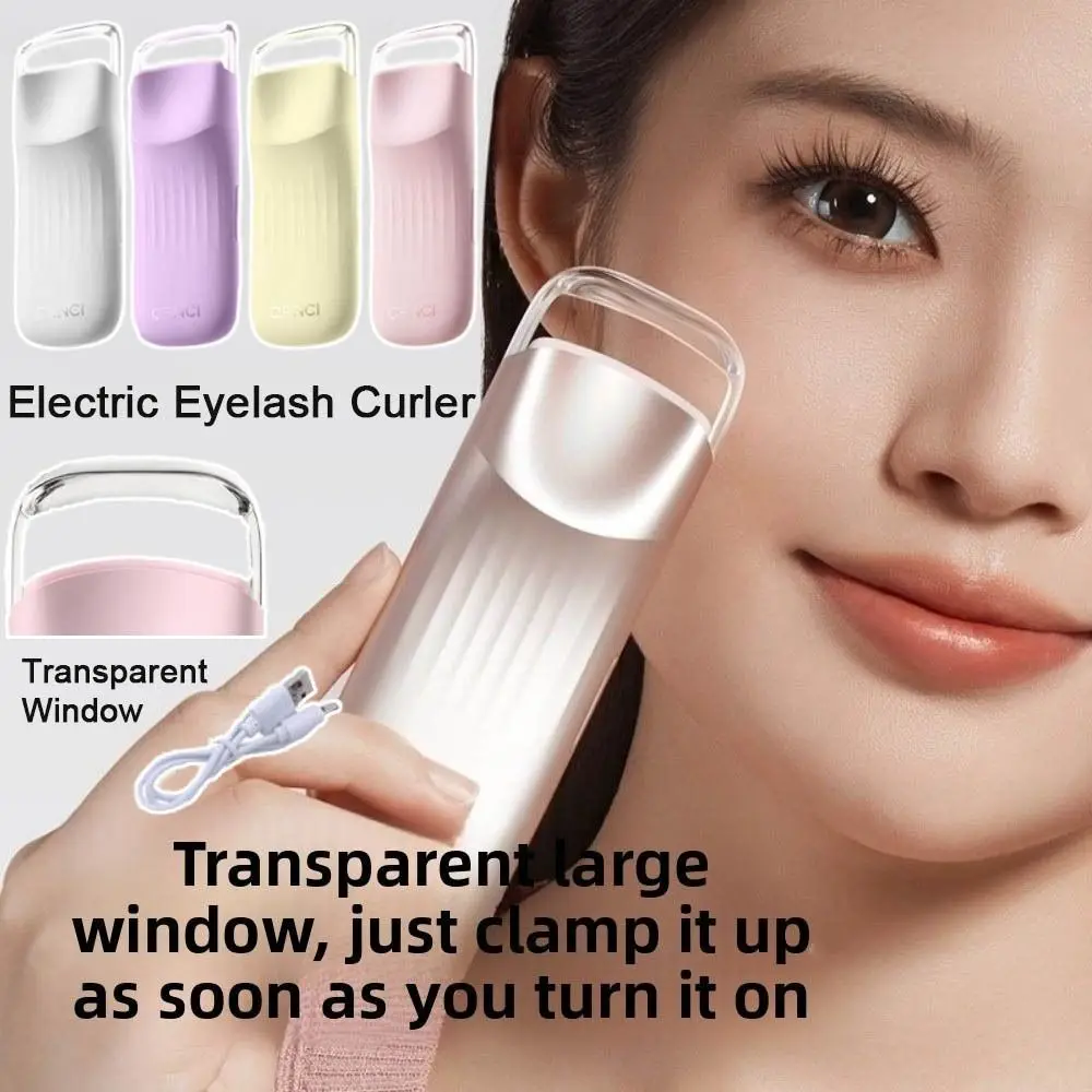 

Makeup Tools Electric Eyelash Curler Fast Heating Long-lasting Heated Eyelash Curler Transparent Window Type-C Charging