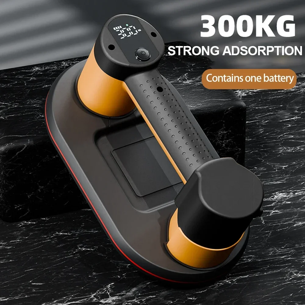 New 300Kg Intelligent Display Industrial Grade Electric Vacuum Suction Cup Heavy Duty Lifter For Granite Tile Glass