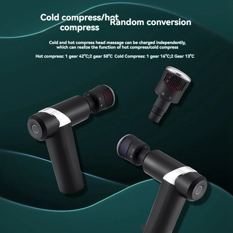 BAADE Handheld Muscle Massager with Carrying Case Hot Cold Compress Body Massager Deep Relief Muscle Relaxation Stimulator