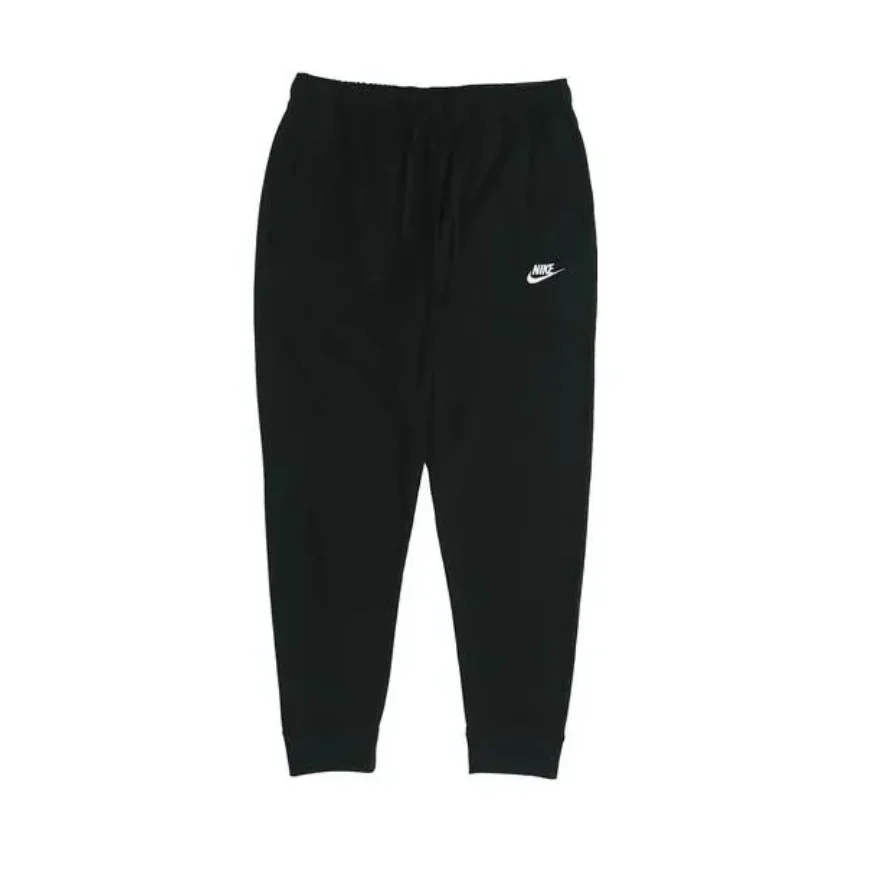 Nike Sportswear Club Knit Crew Long Casual Knit Sweatpants Spring Men\'s Black For Boys