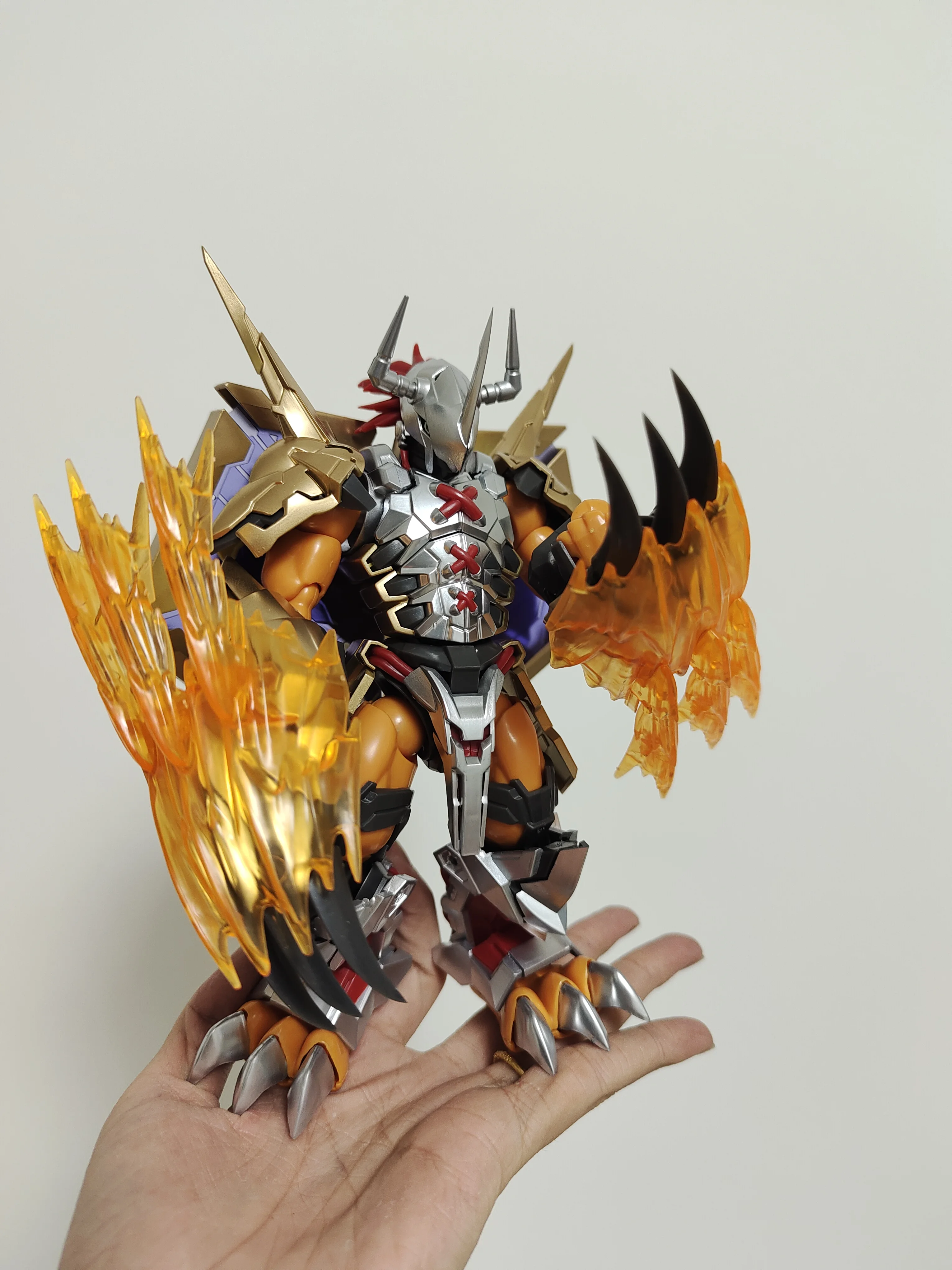 New Anime Digimon Greymon Battle Upgraded Version With Special Effects Parts DIY Assembled Model Ornaments Collectible Toy Gifts