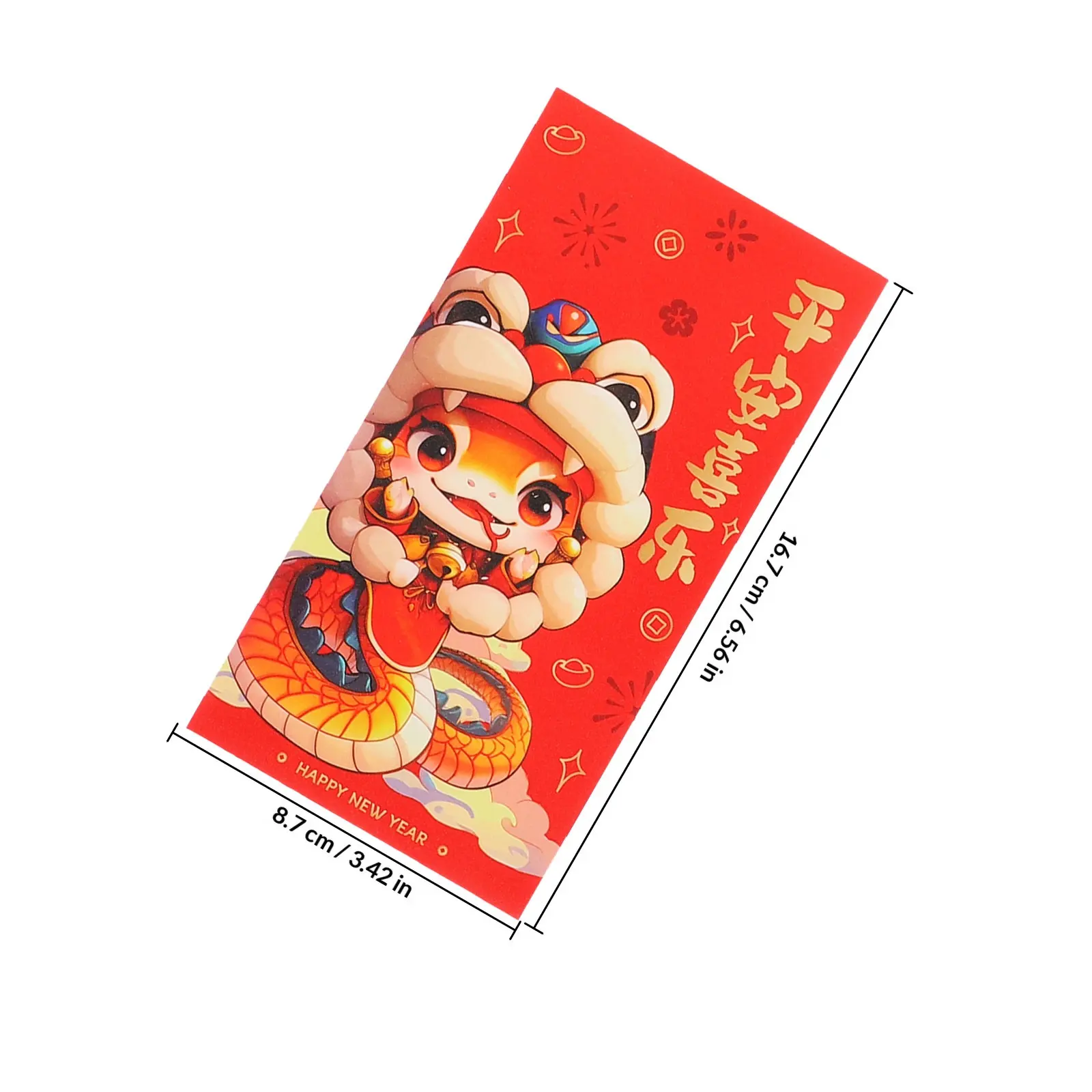 20Pcs Snake Chinese Hongbao 2025 Red Envelopes Lunar New Year Lucky Money Packets Lion Dance Symbolism Thick Paper Festive view 5