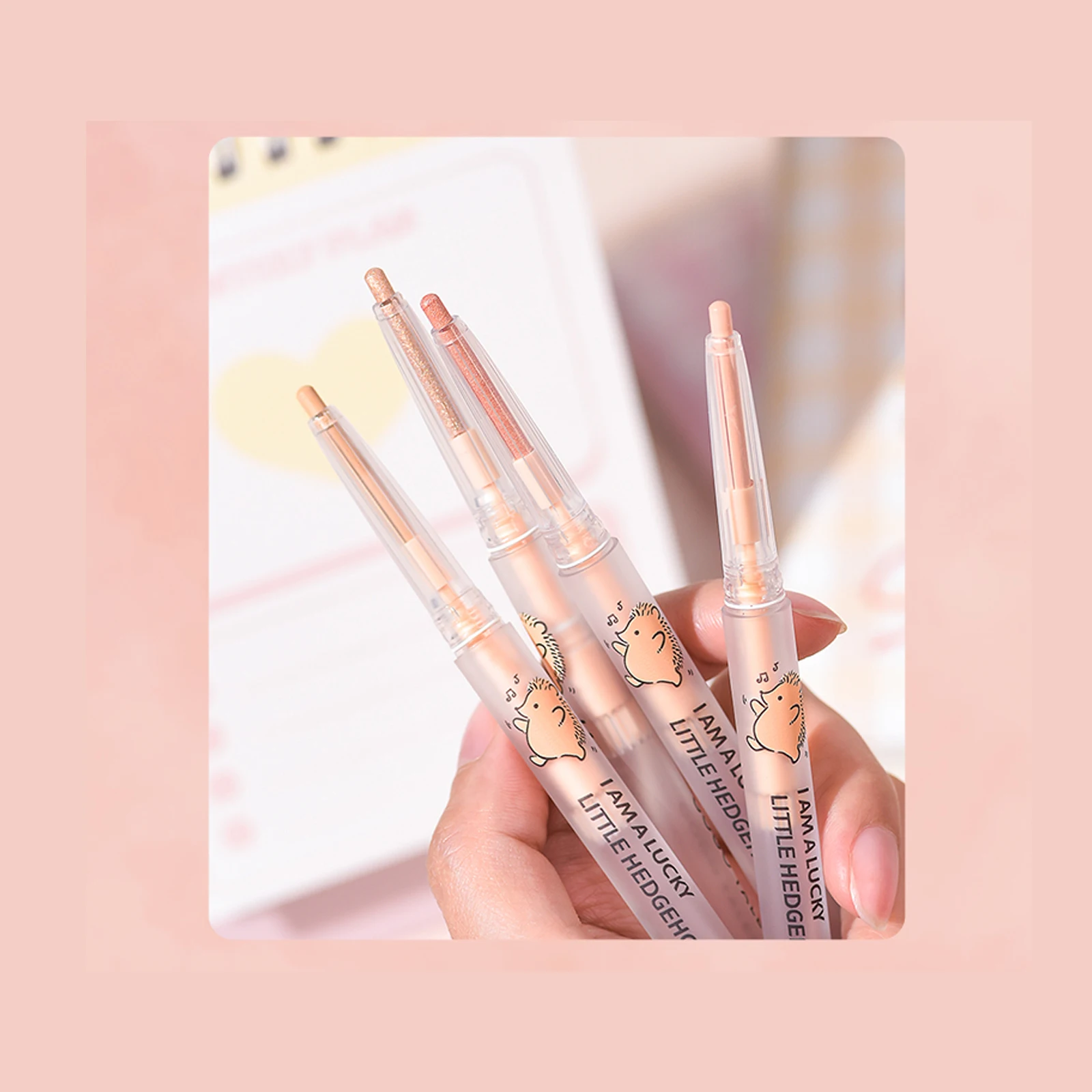 Gogotales 0.2g Eye Highlighter Crème Oogschaduw Stick Tweeërlei gebruik Liggen Zijderups Oogschaduw Pen Ingebouwde Puntenslijper St