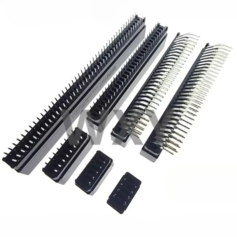 5PCS 2.54mm Pitch Edge Card Connector Slot Bus Socket Gold Finger Socket PCB Board Straight Curved Pin 4P6P8P10P12P14-86P