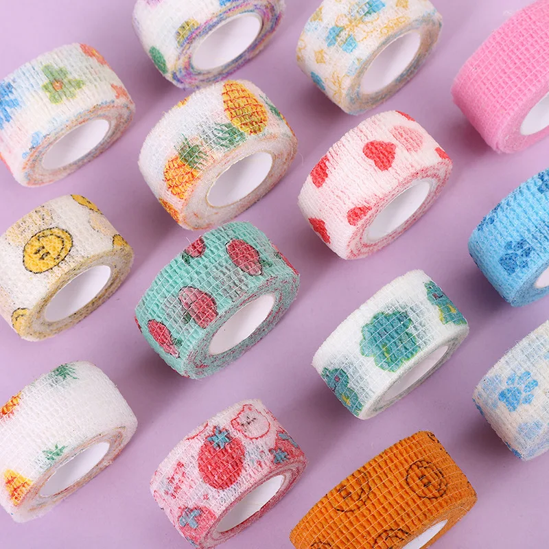 

[Random] Cute Prints Pet Foot Protection Covers Elastic Bandage Self-Adhesive Bandage For Hand Fingers